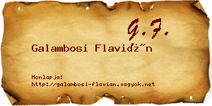 Galambosi Flavián névjegykártya
